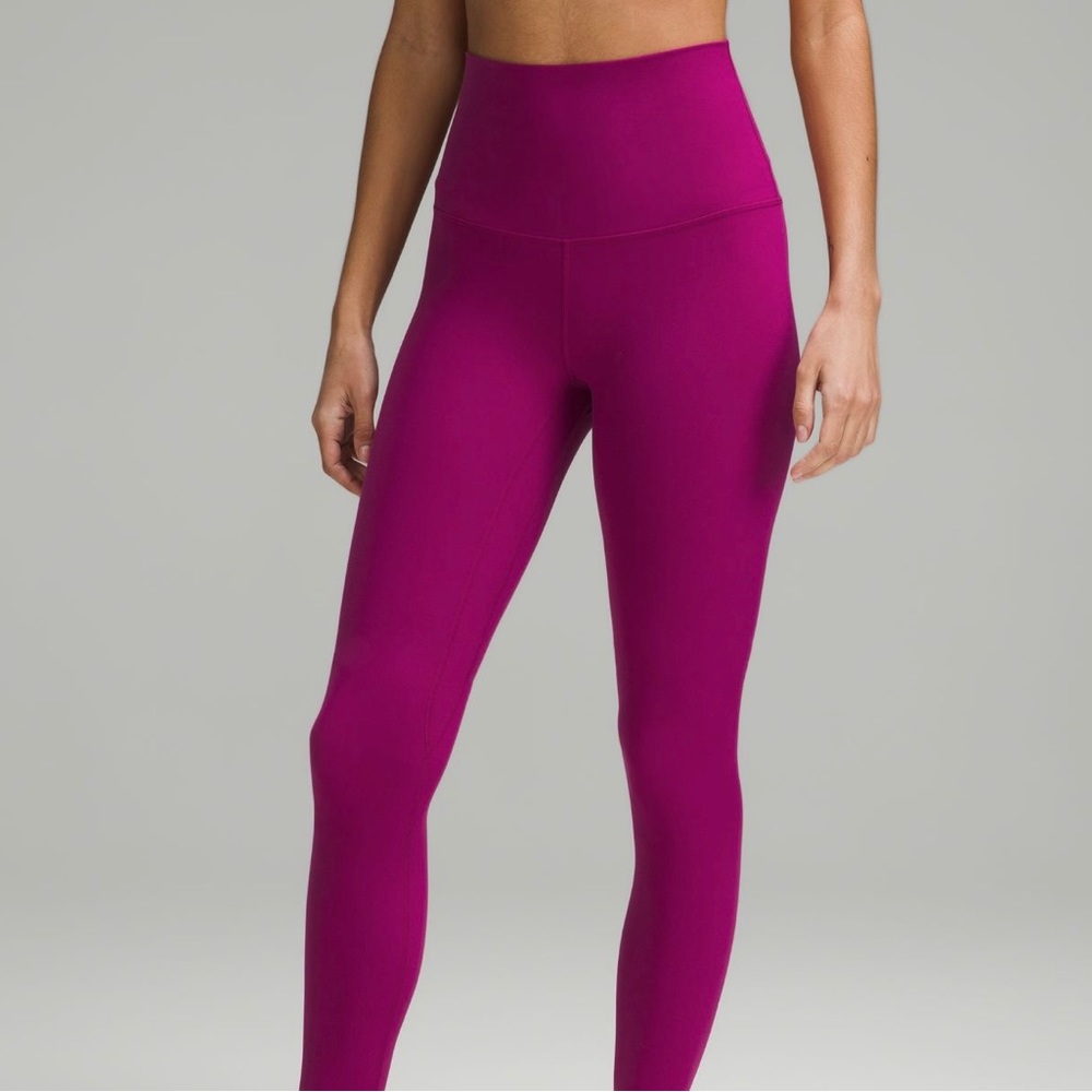LULULEMON ALIGN HIGH RISE PANT 25" MAGENTA SIZE 10